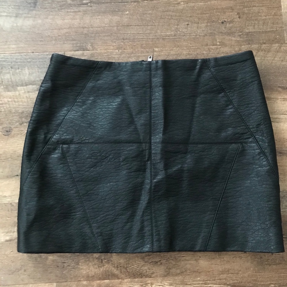 H&M Faux Leather Mini Skirt